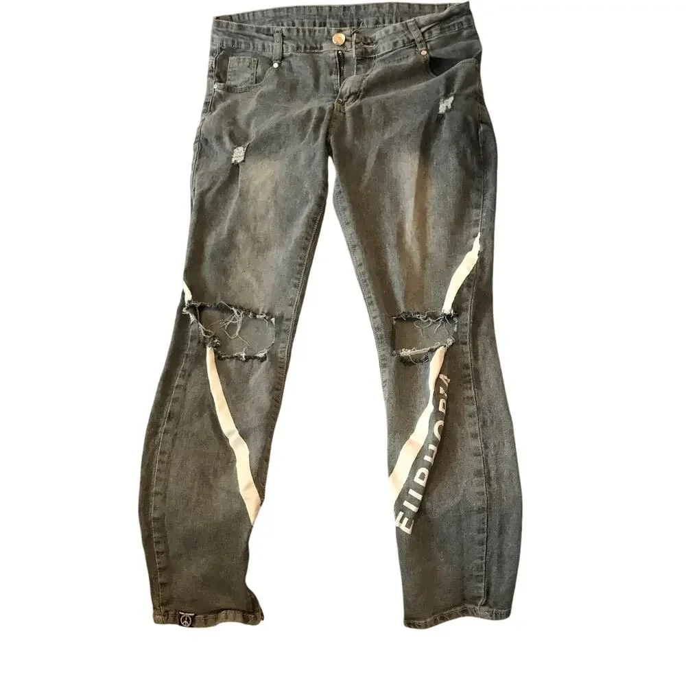 ROMWE Euphoria Streetwear Jeans 32x29 (Medium) - Picture 3 of 9